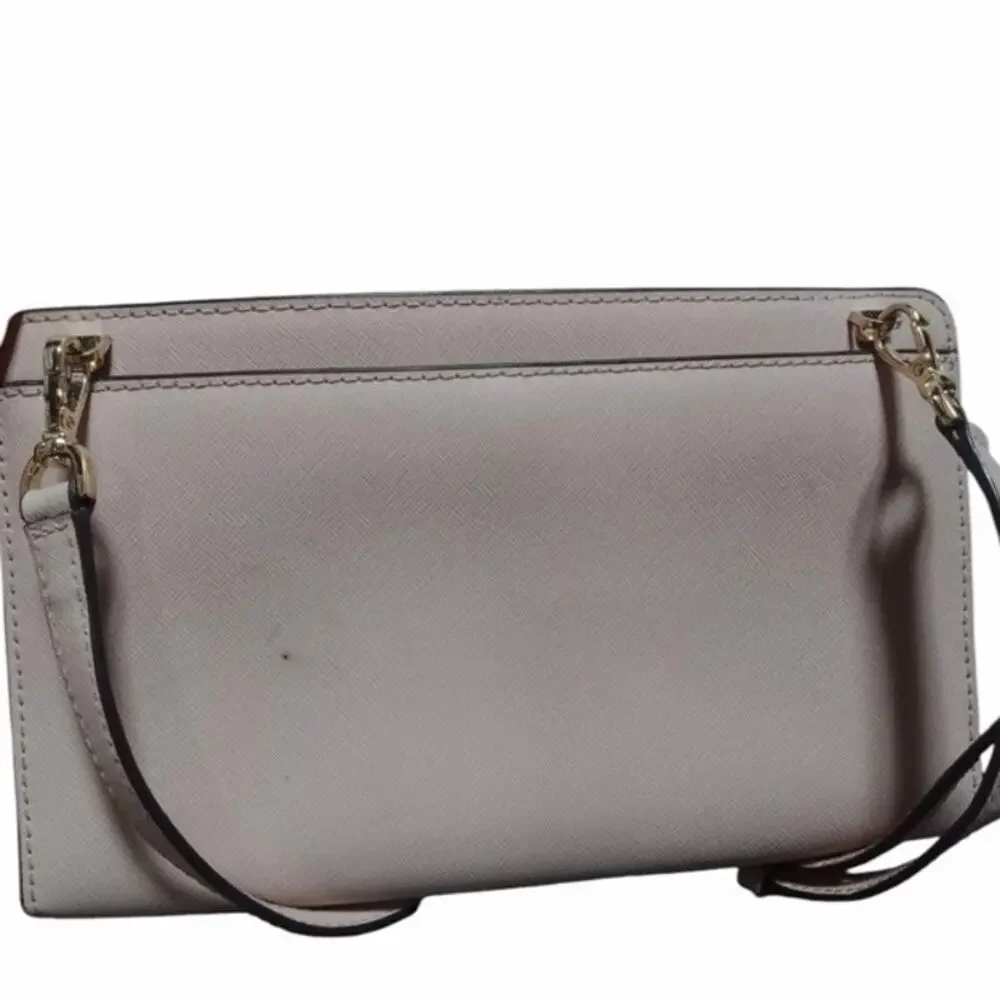 Michael Kors Jet Set Travel Large Saffiano Leather Crossbody Clutch - Soft Pink